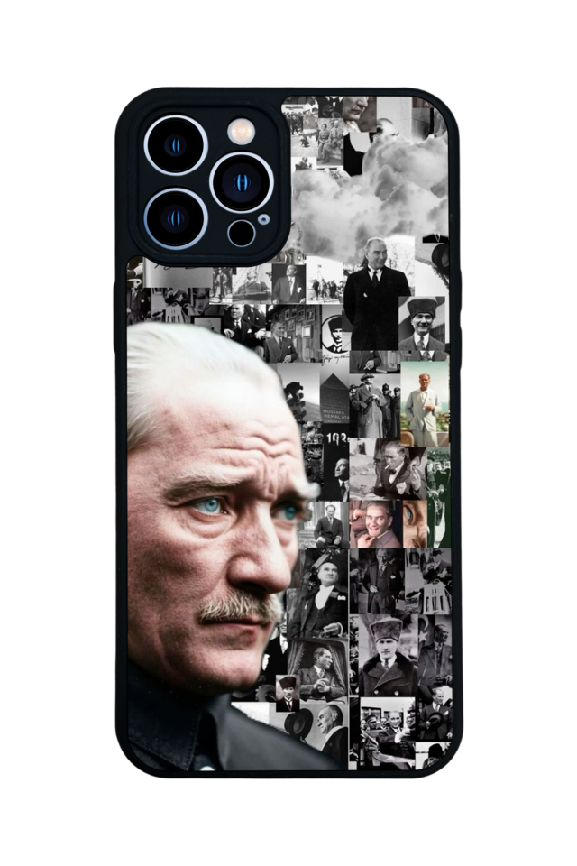 iPhone 13 Pro Max Uyumlu Mustafa Kemal Ataturk Tasarımlı Glossy Premium Kılıf