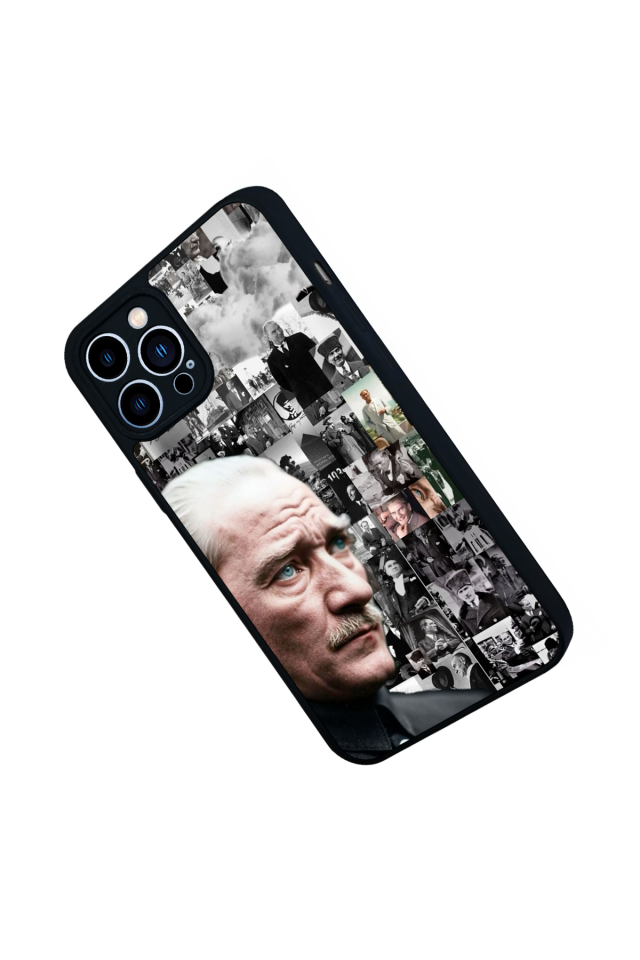 iPhone 13 Pro Max Uyumlu Mustafa Kemal Ataturk Tasarımlı Glossy Premium Kılıf