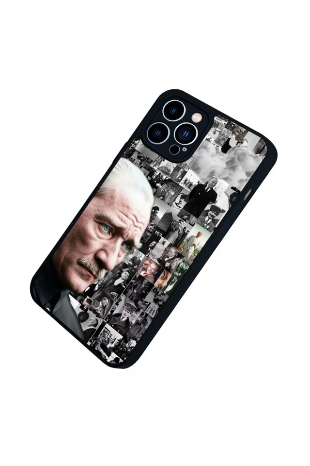 iPhone 13 Pro Max Uyumlu Mustafa Kemal Ataturk Tasarımlı Glossy Premium Kılıf