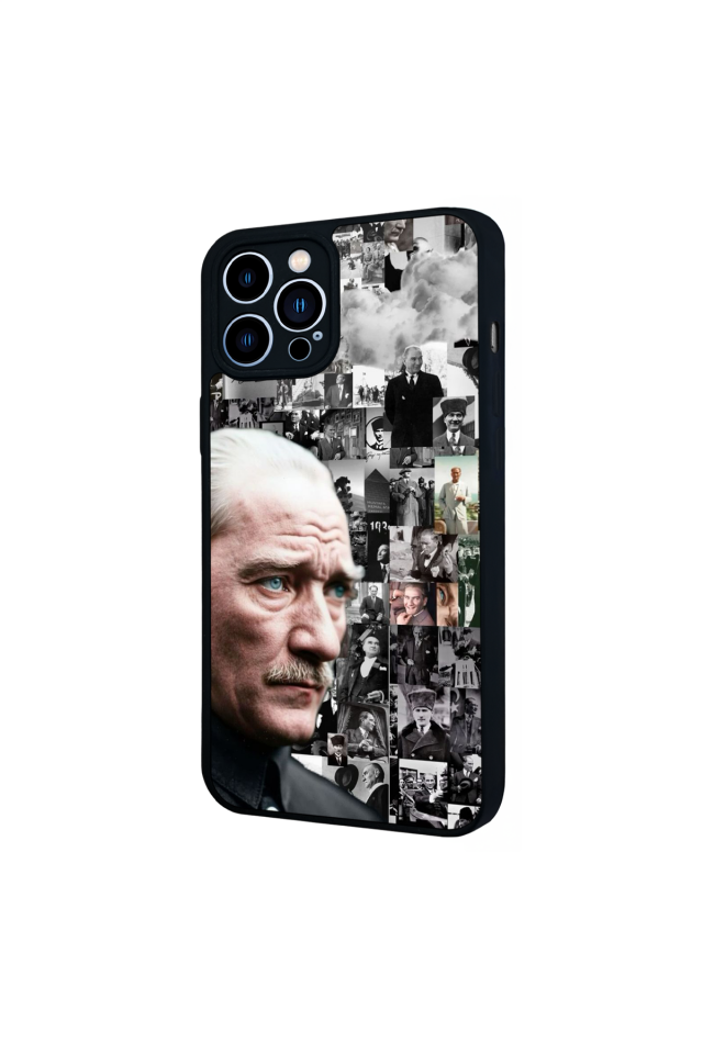 iPhone 13 Pro Max Uyumlu Mustafa Kemal Ataturk Tasarımlı Glossy Premium Kılıf