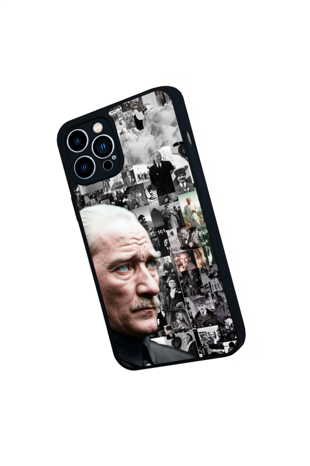 iPhone 13 Pro Max Uyumlu Mustafa Kemal Ataturk Tasarımlı Glossy Premium Kılıf