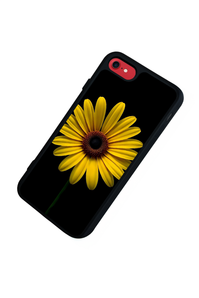 iPhone SE Uyumlu Papatya Tasarımlı Glossy Premium Kılıf