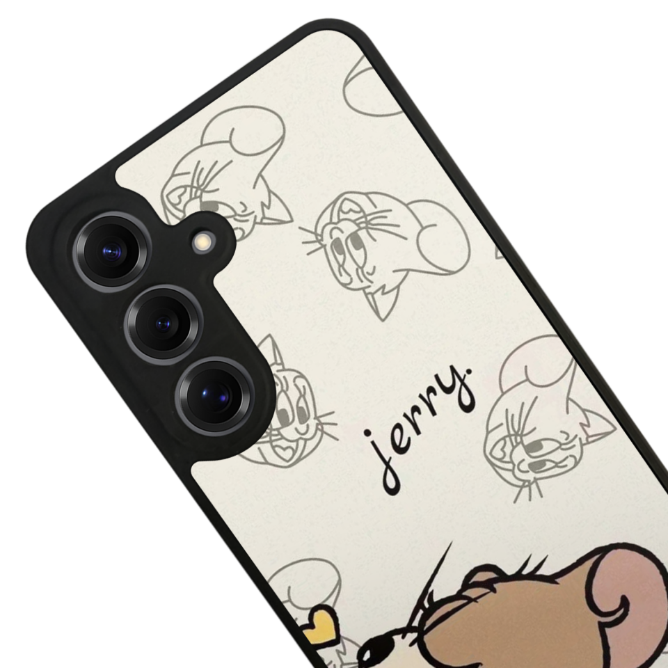 Samsung Galaxy S25 Uyumlu Tom And Jerry Tasarımlı Glossy Premium Kılıf