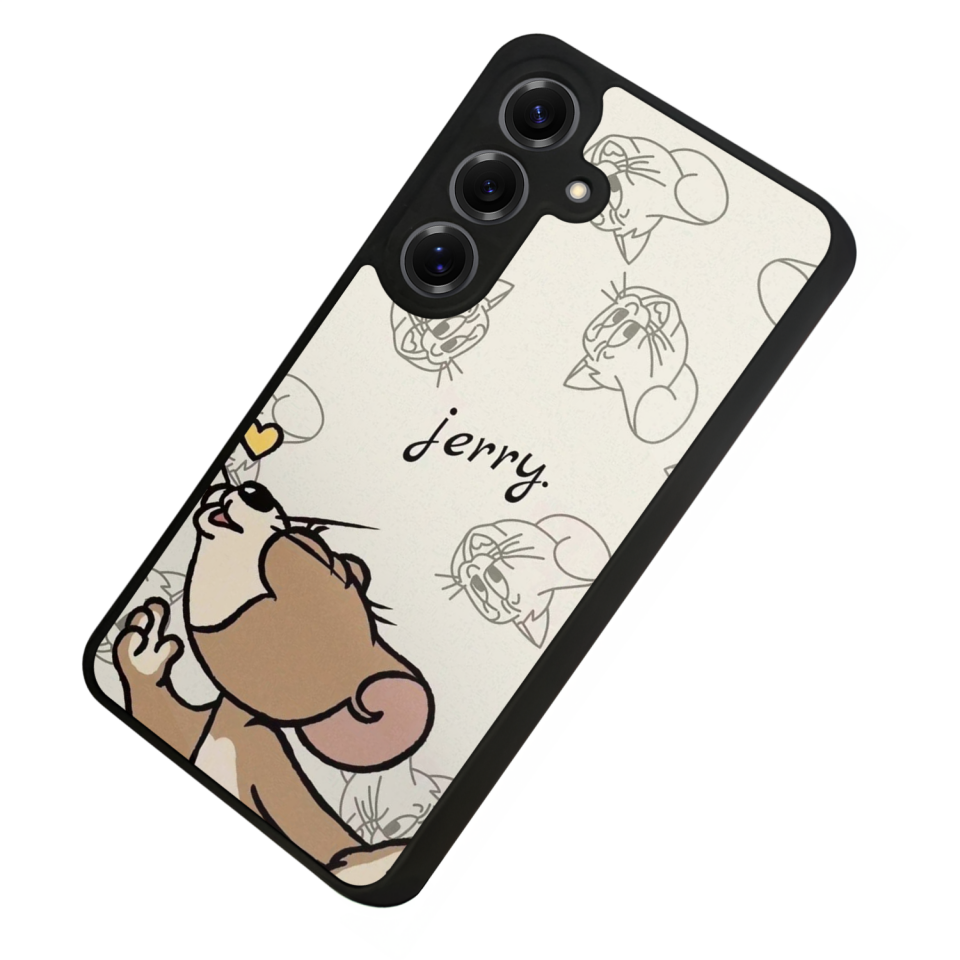 Samsung Galaxy S25 Uyumlu Tom And Jerry Tasarımlı Glossy Premium Kılıf