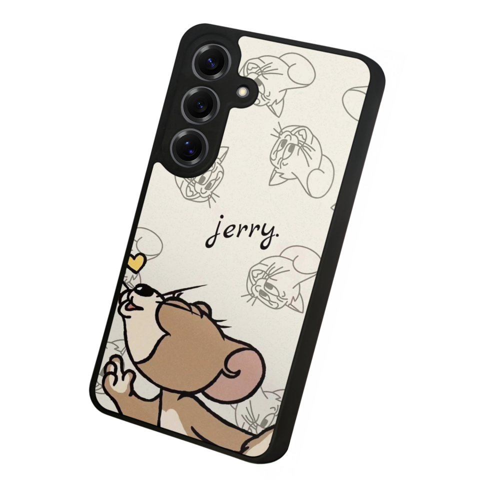 Samsung Galaxy S25 Uyumlu Tom And Jerry Tasarımlı Glossy Premium Kılıf