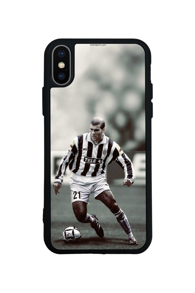 iPhone XS Max Uyumlu Zidane Tasarımlı Glossy Premium Kılıf