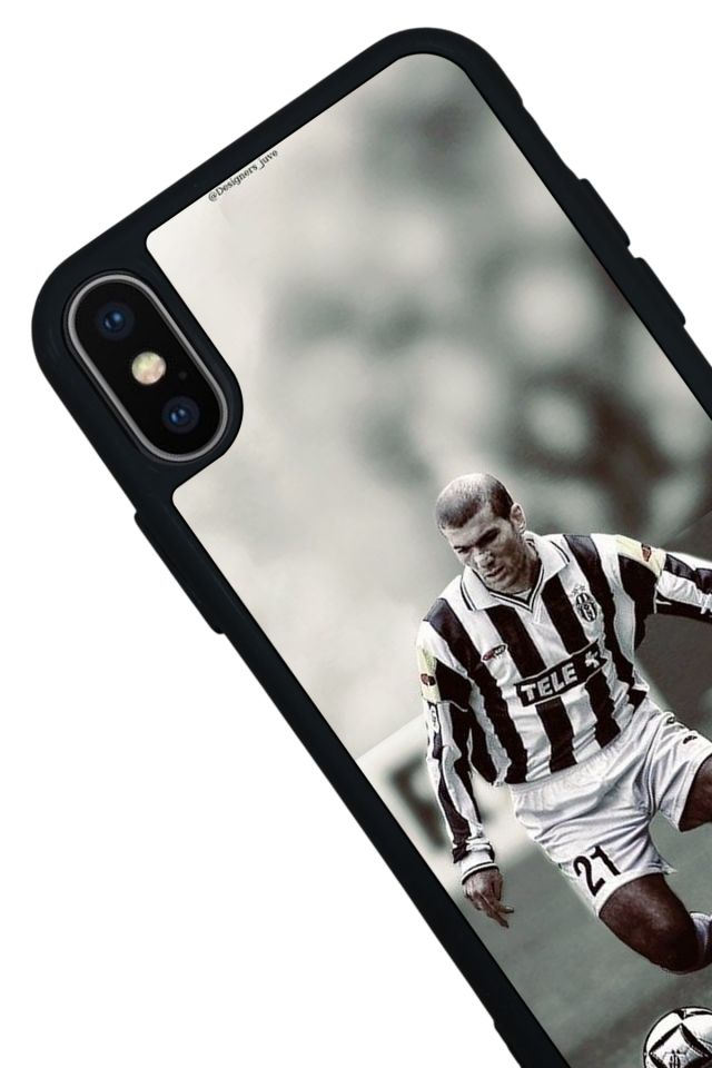 iPhone XS Max Uyumlu Zidane Tasarımlı Glossy Premium Kılıf