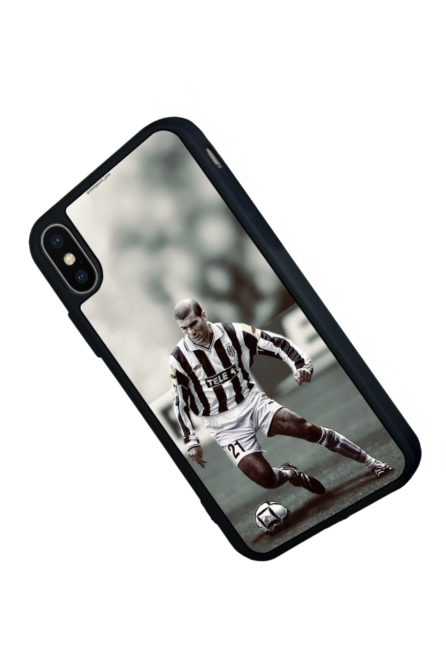 iPhone XS Max Uyumlu Zidane Tasarımlı Glossy Premium Kılıf