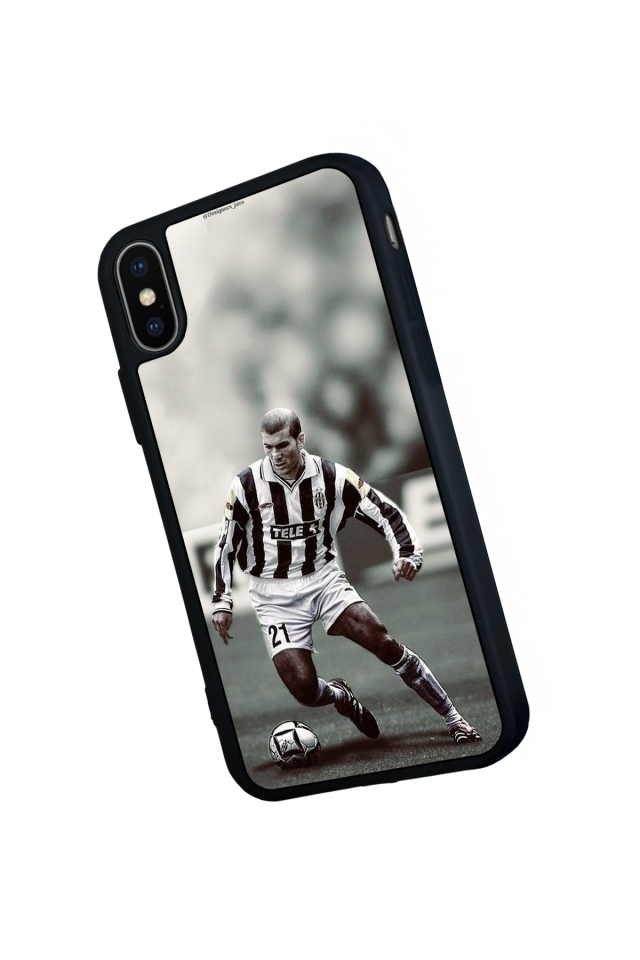 iPhone XS Max Uyumlu Zidane Tasarımlı Glossy Premium Kılıf
