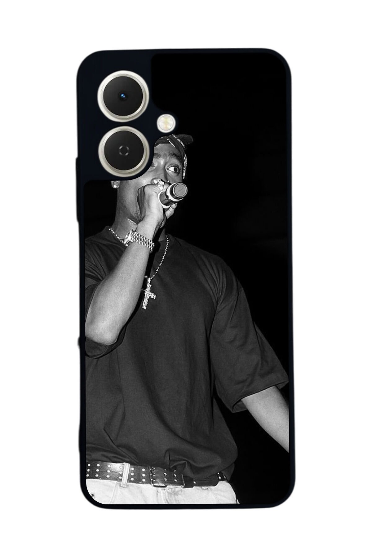 Tecno Spark GO 2 Uyumlu Tupac Tasarımlı Glossy Premium Kılıf