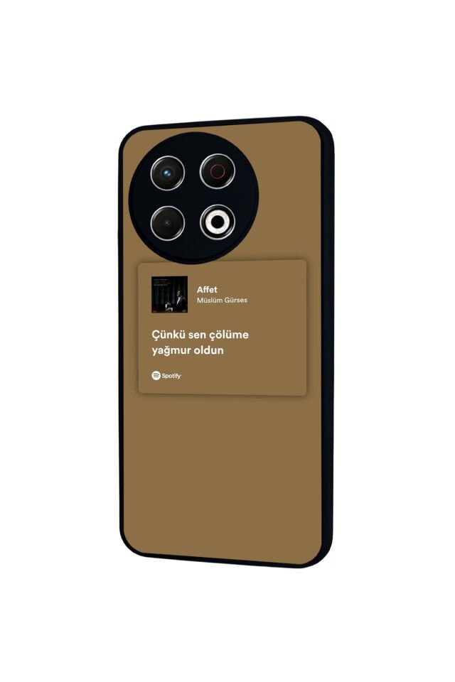 Tecno Spark 30 Pro Uyumlu Sarki Sozleri Tasarımlı Glossy Premium Kılıf
