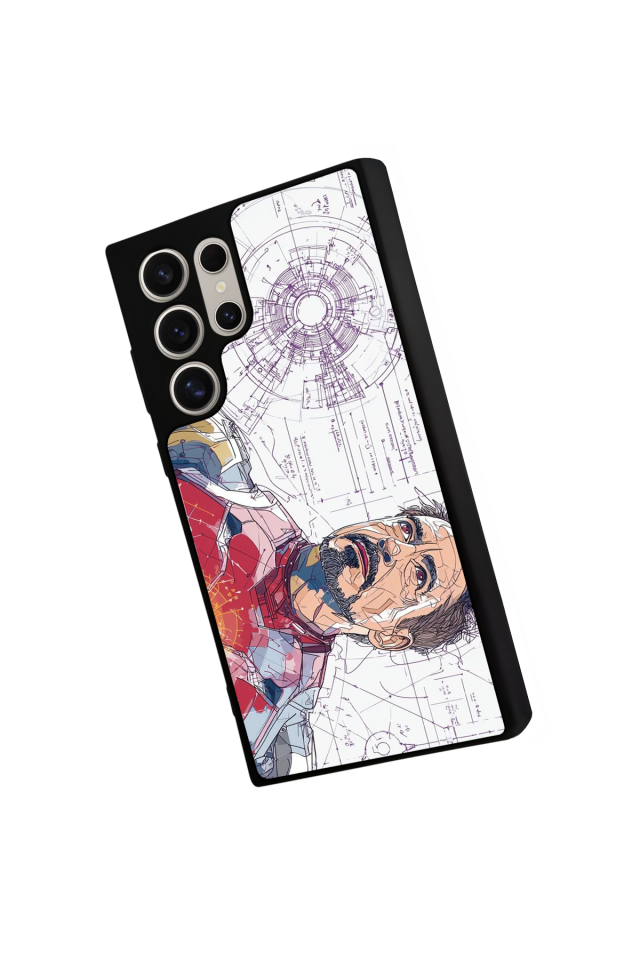 Samsung Galaxy S22 Ultra Uyumlu Iron Man ( Demir Adam ) Tasarımlı Glossy Premium Kılıf