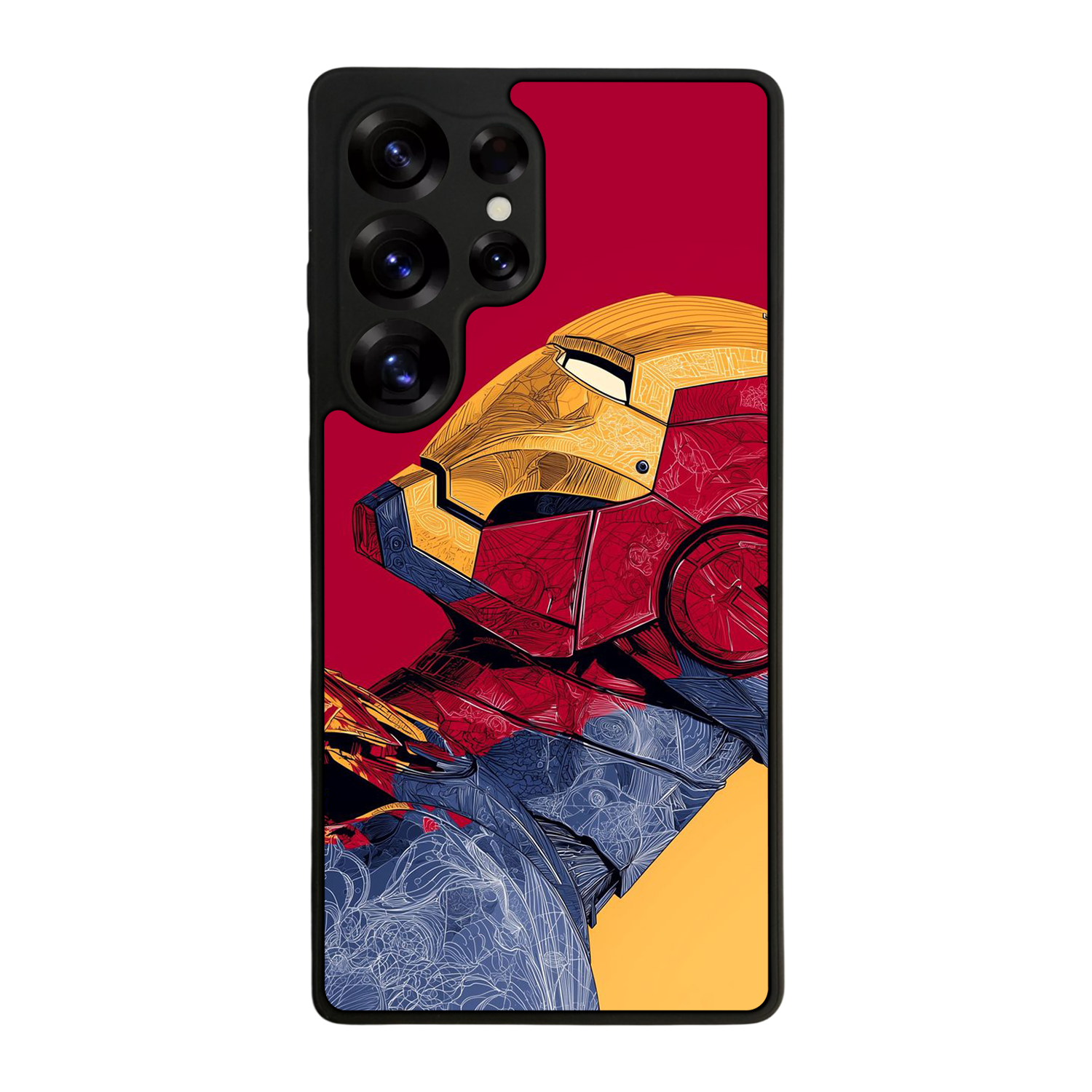 Samsung Galaxy S25 Ultra Uyumlu  Iron Man ( Demir Adam ) Tasarımlı Glossy Premium Kılıf