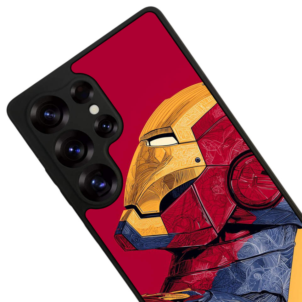 Samsung Galaxy S25 Ultra Uyumlu  Iron Man ( Demir Adam ) Tasarımlı Glossy Premium Kılıf