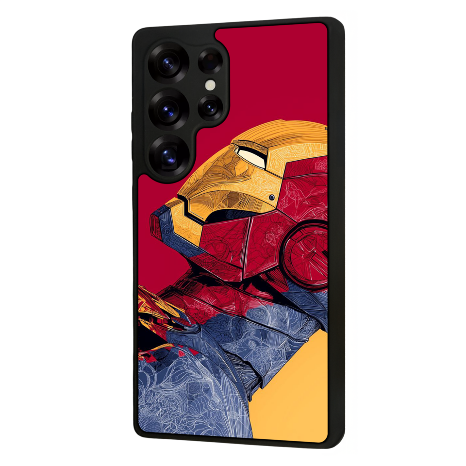 Samsung Galaxy S25 Ultra Uyumlu  Iron Man ( Demir Adam ) Tasarımlı Glossy Premium Kılıf