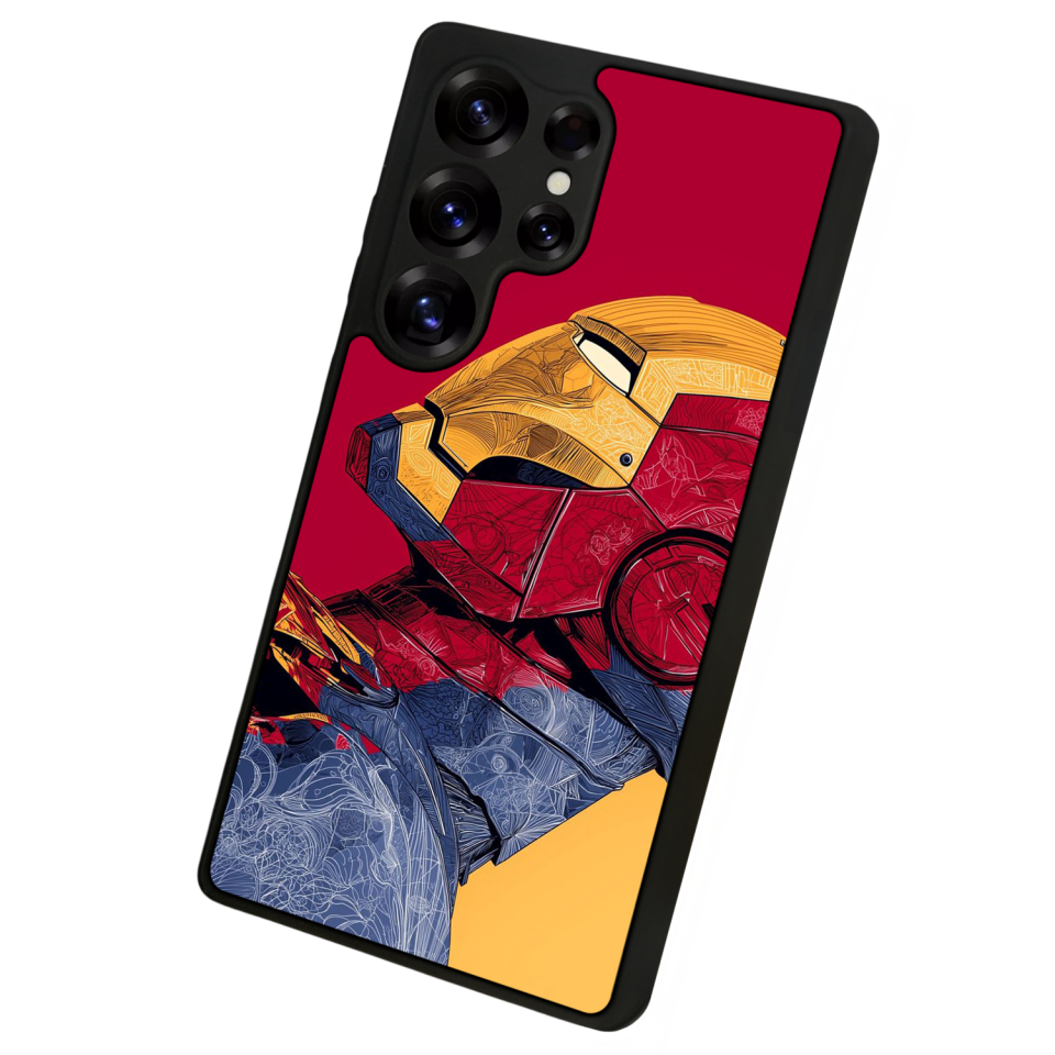 Samsung Galaxy S25 Ultra Uyumlu  Iron Man ( Demir Adam ) Tasarımlı Glossy Premium Kılıf