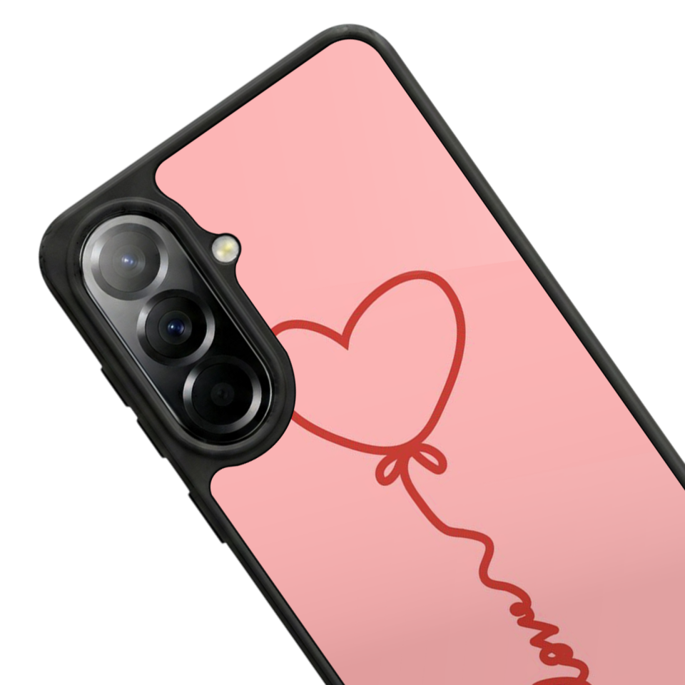 Samsung Galaxy A37 Uyumlu Kalp Love Tasarımlı Glossy Premium Kılıf