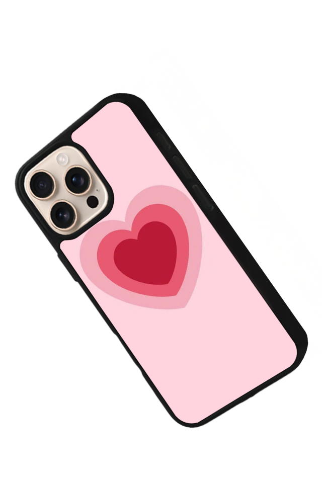iPhone 14 Pro Uyumlu Kalp Love Tasarımlı Glossy Premium Kılıf