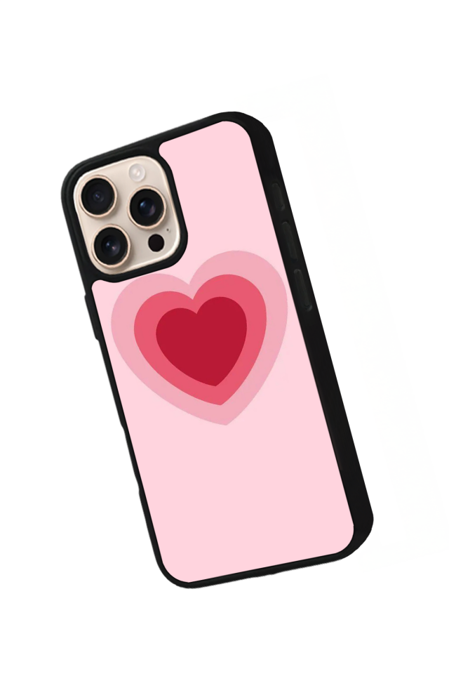 iPhone 14 Pro Uyumlu Kalp Love Tasarımlı Glossy Premium Kılıf