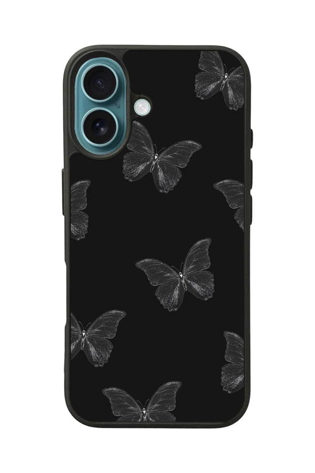 iPhone 16 Plus Uyumlu Kelebek Tasarımlı Glossy Premium Kılıf