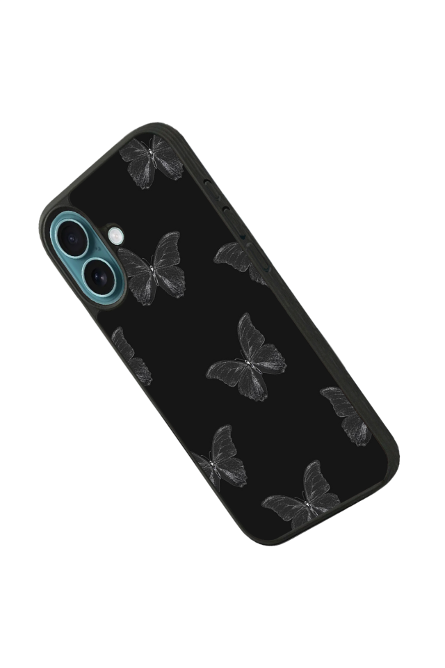 iPhone 16 Plus Uyumlu Kelebek Tasarımlı Glossy Premium Kılıf