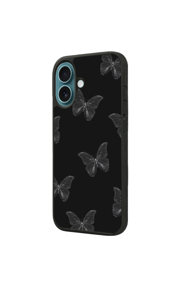 iPhone 16 Plus Uyumlu Kelebek Tasarımlı Glossy Premium Kılıf