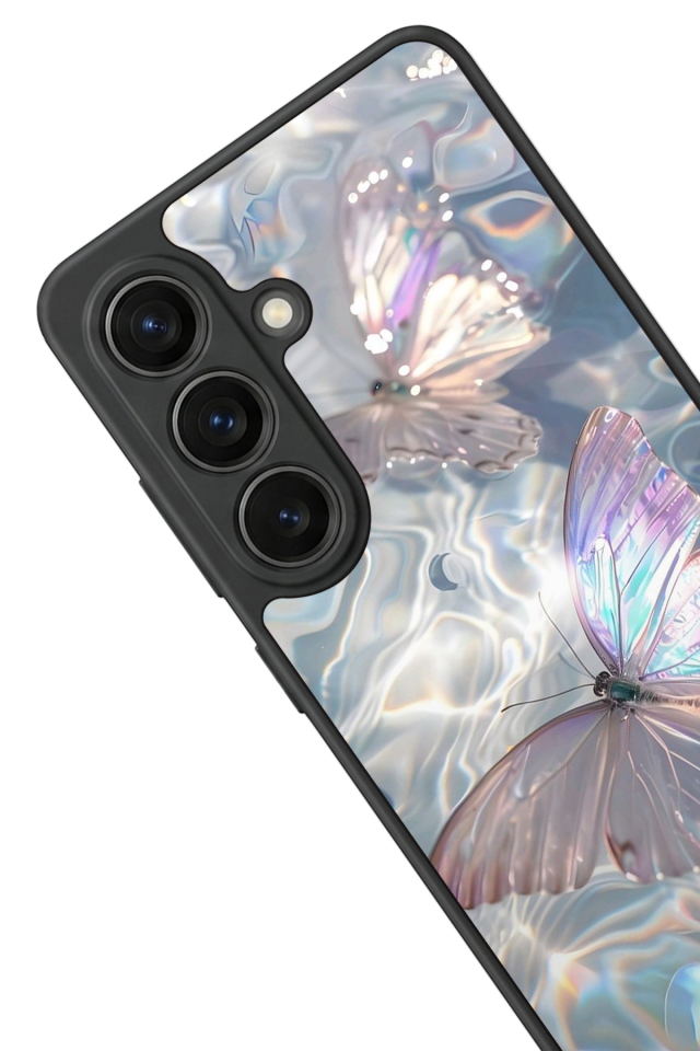 Samsung Galaxy S26 Uyumlu Kelebek Tasarımlı Glossy Premium Kılıf
