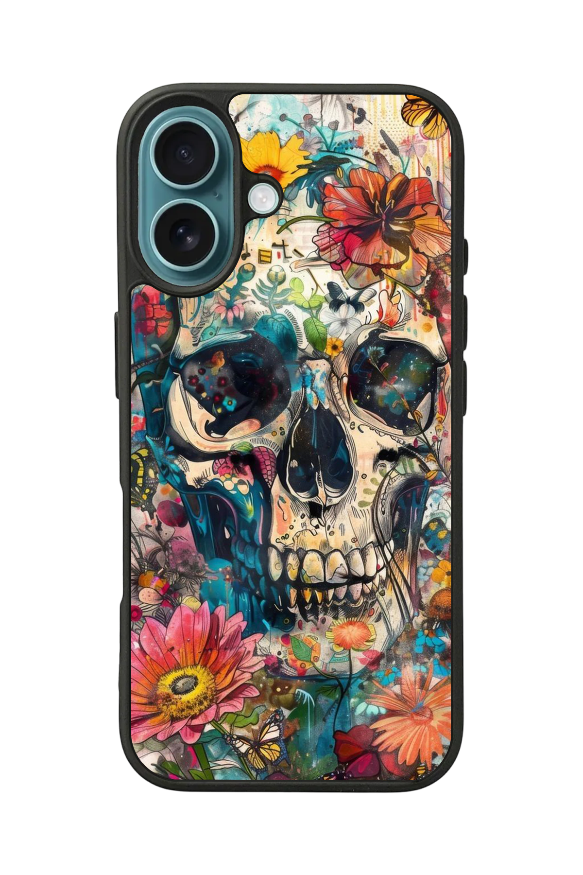 iPhone 16 Uyumlu KuruKafa Tasarımlı Glossy Premium Kılıf