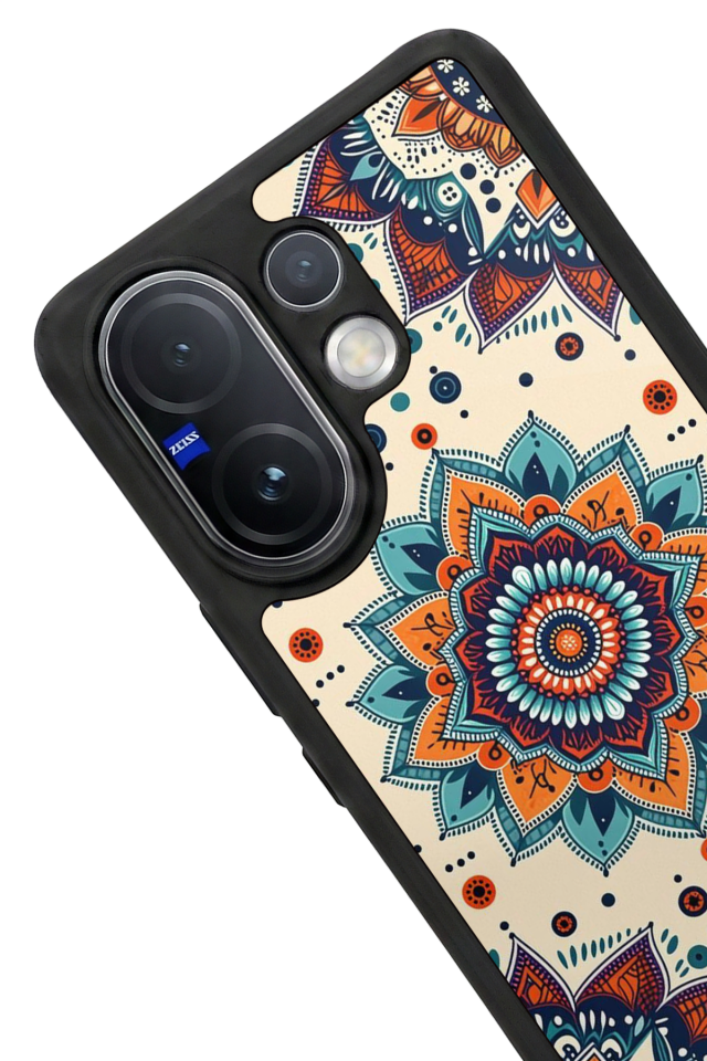 Vivo V60 Uyumlu Mandaal Tasarımlı Glossy Premium Kılıf