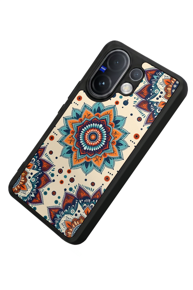 Vivo V60 Uyumlu Mandaal Tasarımlı Glossy Premium Kılıf
