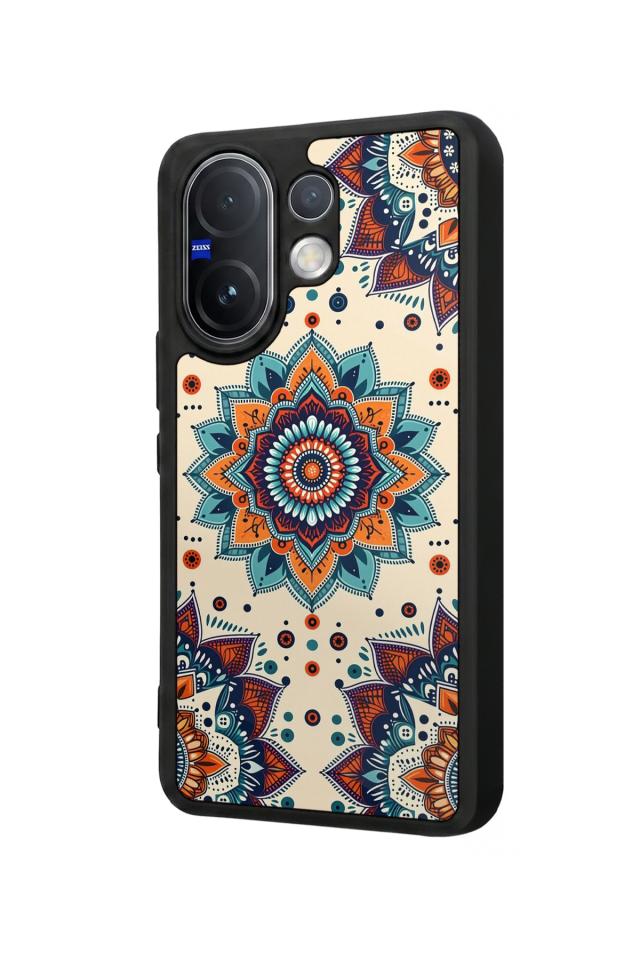 Vivo V60 Uyumlu Mandaal Tasarımlı Glossy Premium Kılıf