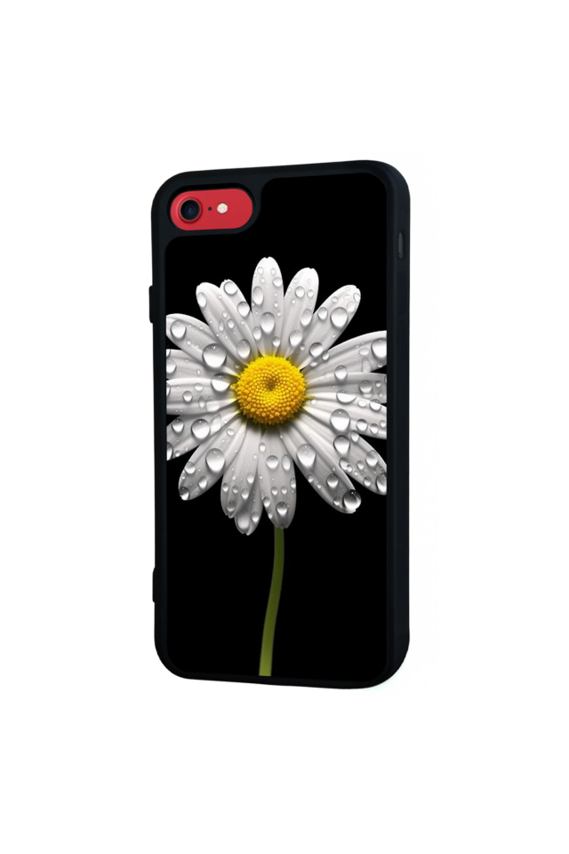 iPhone SE Uyumlu Papatya Tasarımlı Glossy Premium Kılıf
