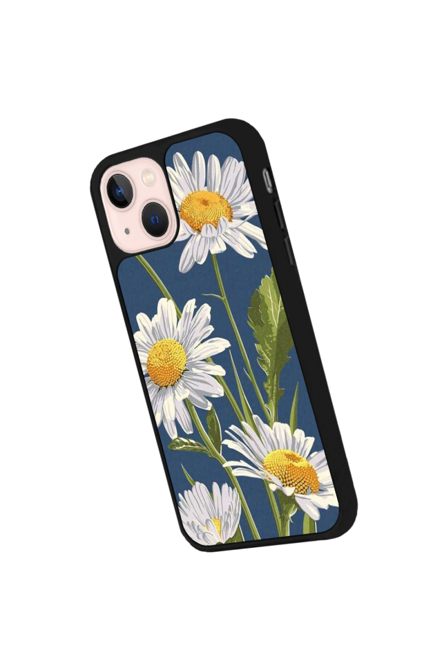 iPhone 15 Uyumlu Papatya Tasarımlı Glossy Premium Kılıf