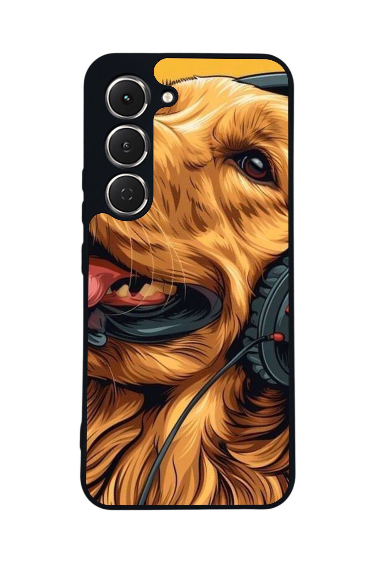 Tecno Spark 40 Pro Uyumlu Golden Kopek Tasarımlı Glossy Premium Kılıf