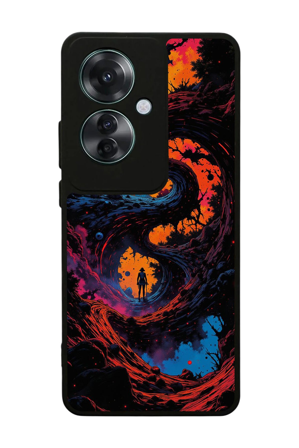 Oppo Reno 11F Uyumlu Abstract Tasarımlı Glossy Premium Kılıf