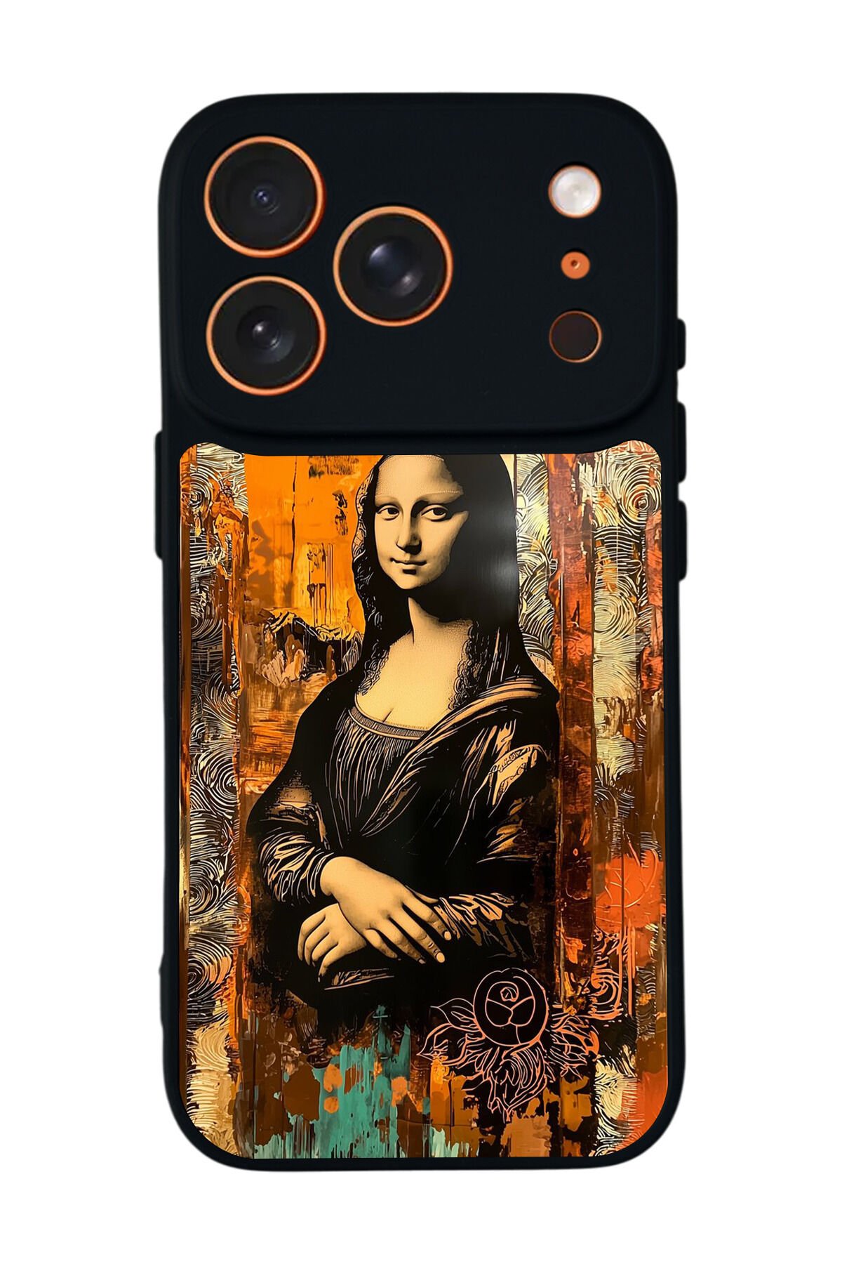 iPhone 17 Pro Uyumlu Monalisa Tasarımlı Glossy Premium Kılıf