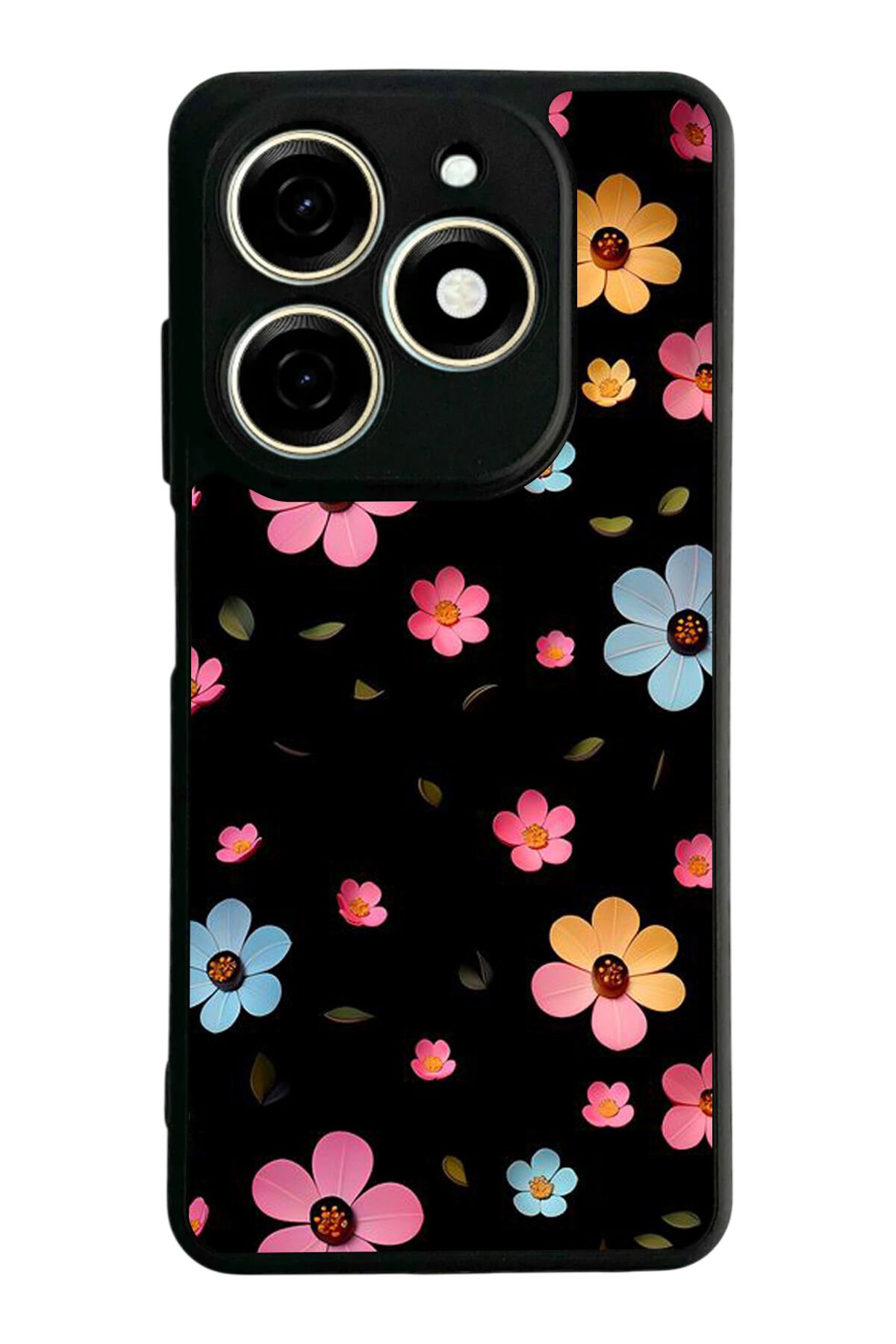 Infınıx Smart 8 Pro Uyumlu Cicek Tasarımlı Glossy Premium Kılıf
