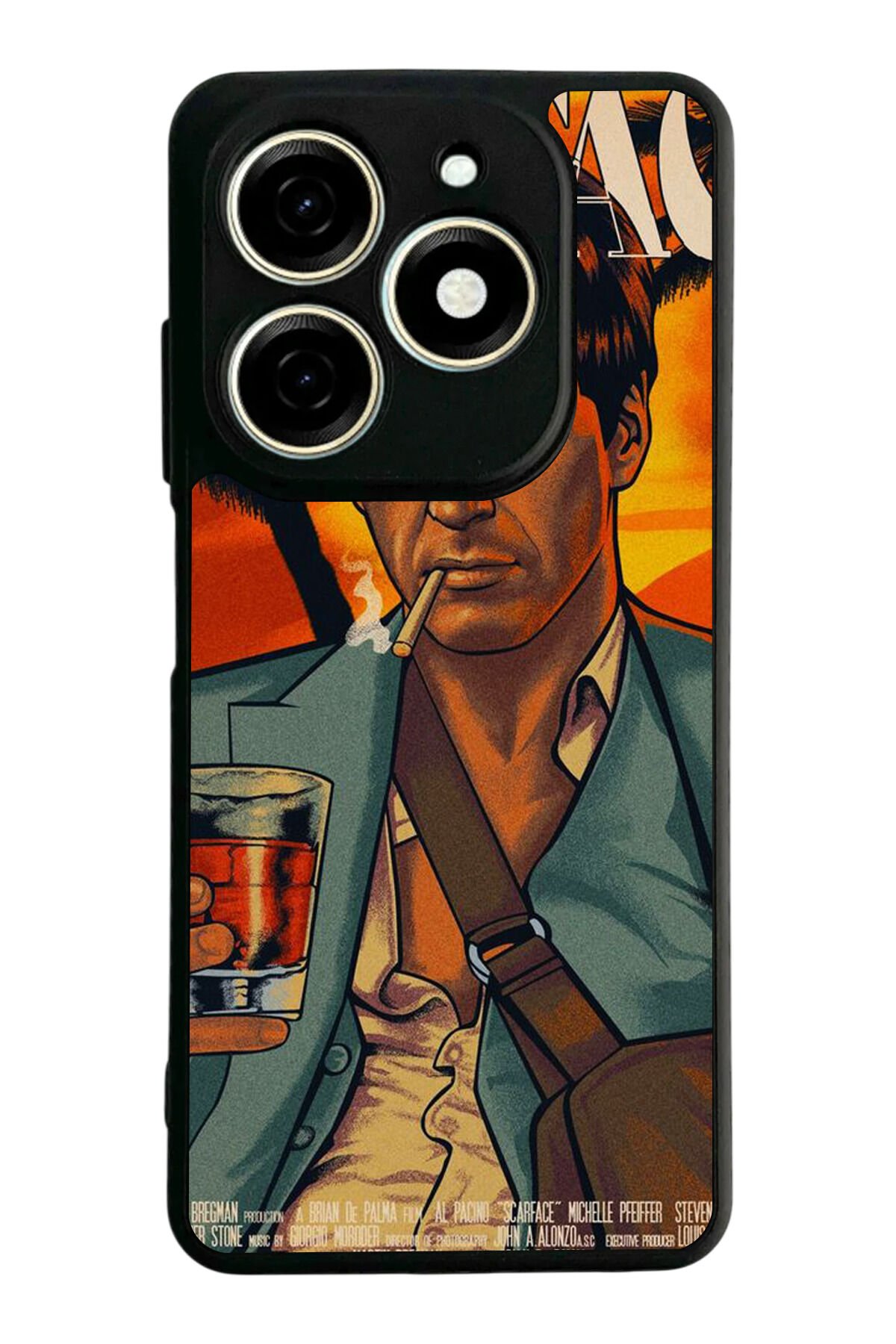 Infınıx Smart 8 Pro Uyumlu Scarface Tasarımlı Glossy Premium Kılıf