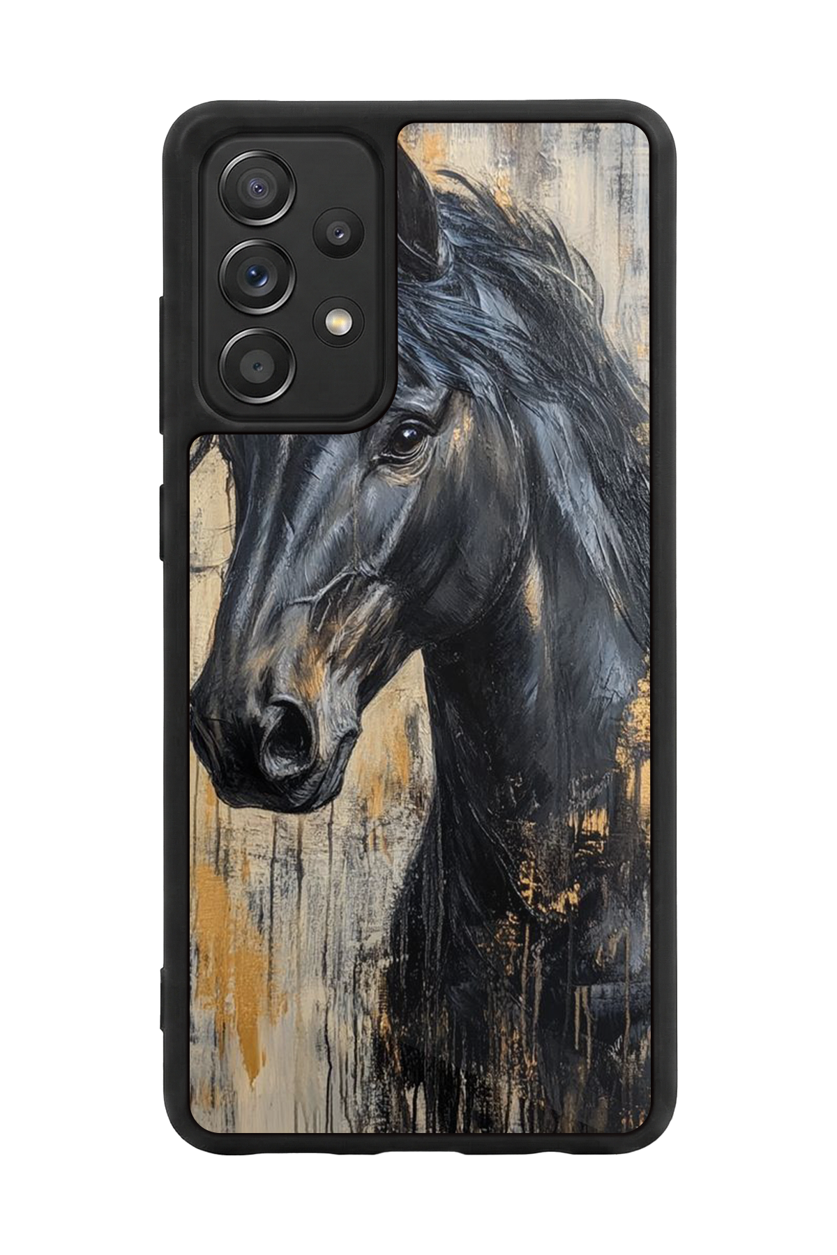 Samsung Galaxy A72 Uyumlu At Horse Tasarımlı Glossy Premium Kılıf