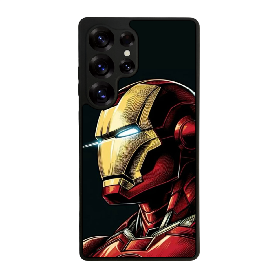 Samsung Galaxy S25 Ultra Uyumlu  Iron Man ( Demir Adam ) Tasarımlı Glossy Premium Kılıf