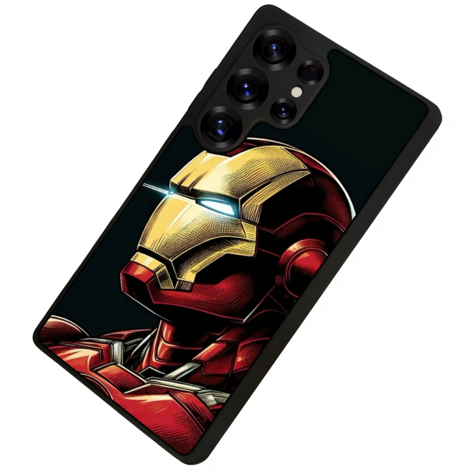 Samsung Galaxy S25 Ultra Uyumlu  Iron Man ( Demir Adam ) Tasarımlı Glossy Premium Kılıf