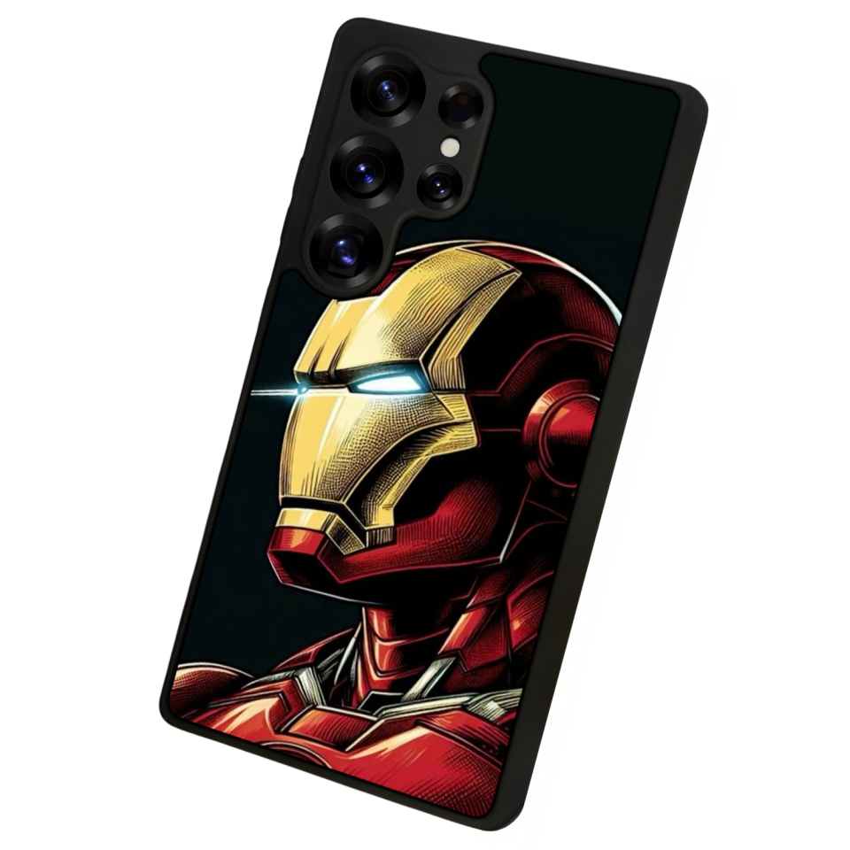 Samsung Galaxy S25 Ultra Uyumlu  Iron Man ( Demir Adam ) Tasarımlı Glossy Premium Kılıf