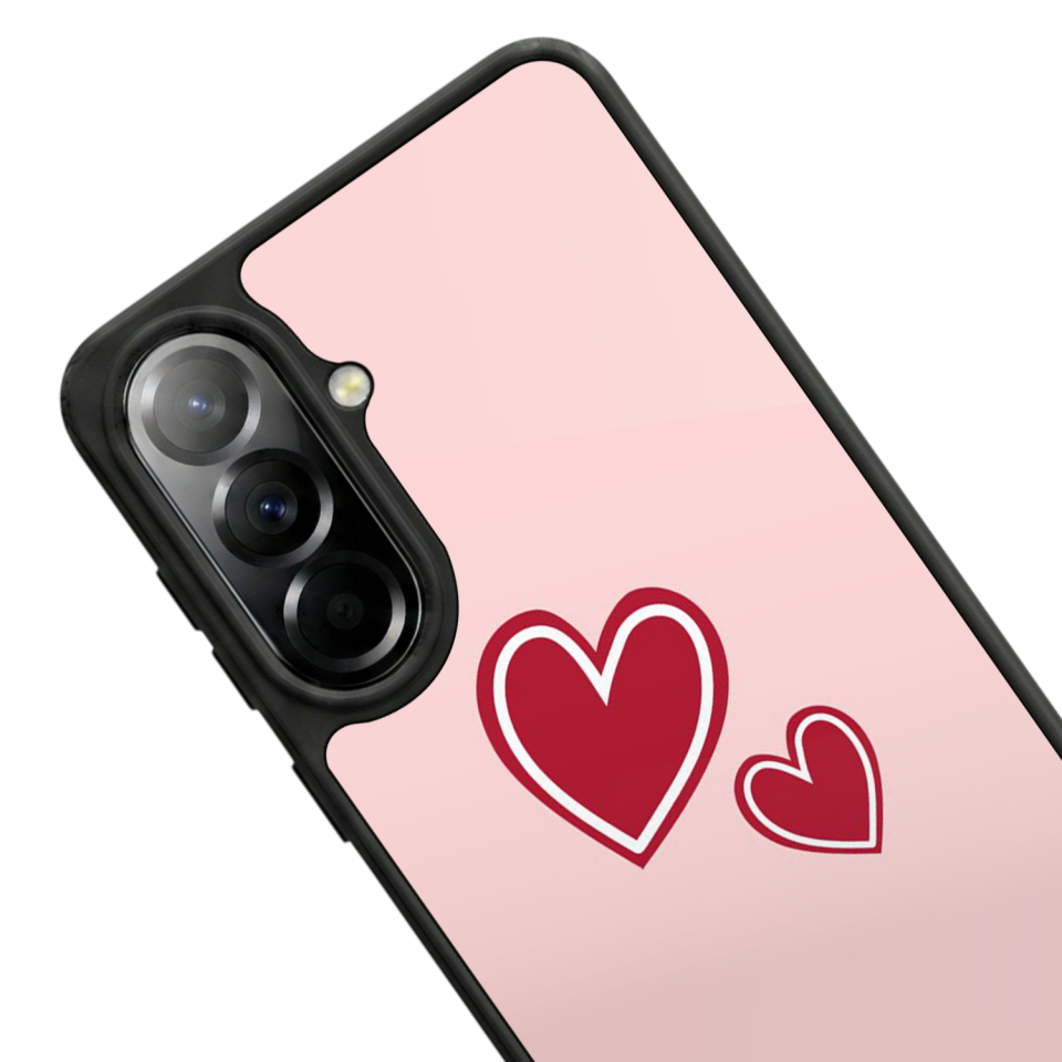 Samsung Galaxy A37 Uyumlu Kalp Love Tasarımlı Glossy Premium Kılıf