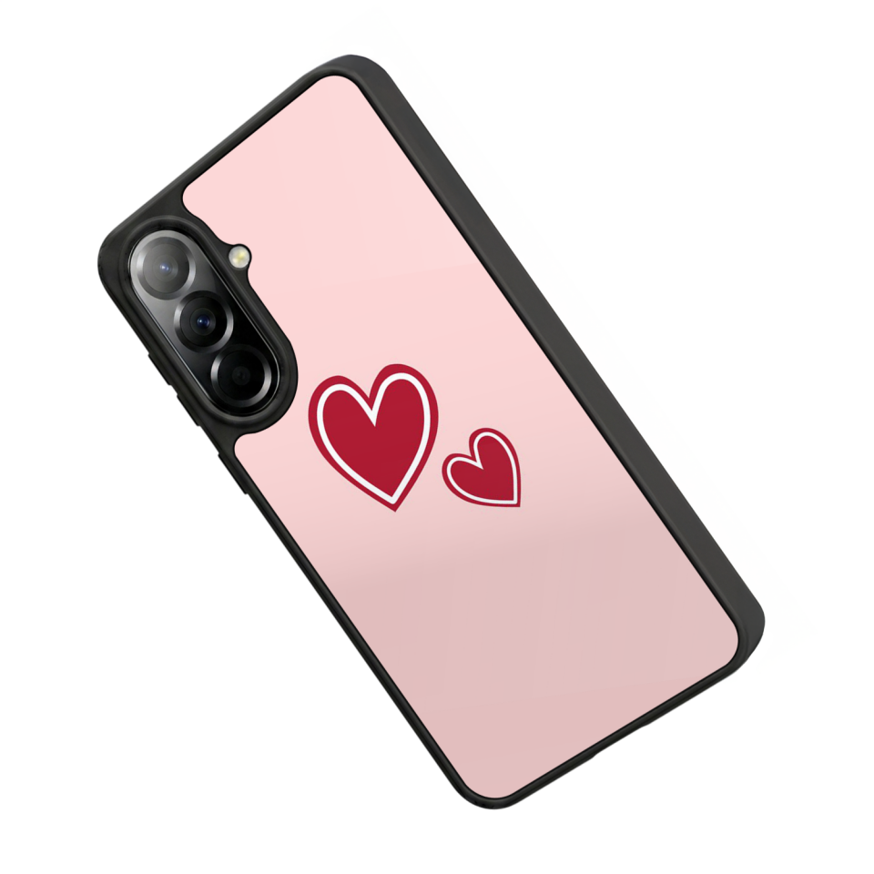 Samsung Galaxy A37 Uyumlu Kalp Love Tasarımlı Glossy Premium Kılıf