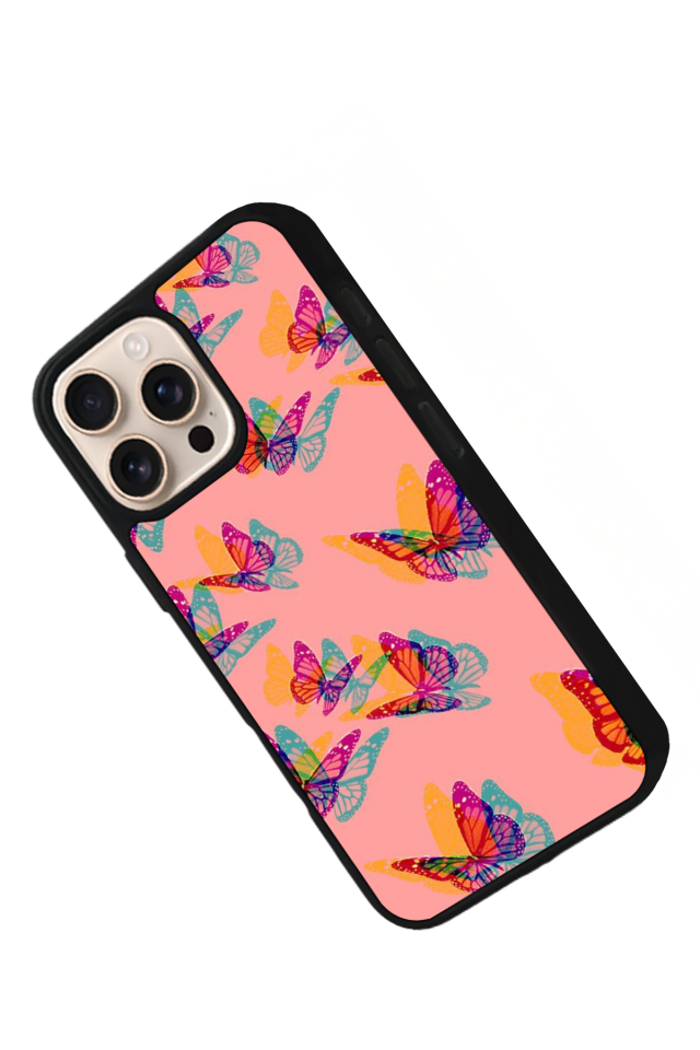 iPhone 14 Pro Max Uyumlu Kelebek Tasarımlı Glossy Premium Kılıf