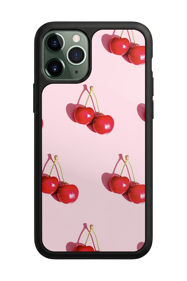 iPhone 11 Pro Uyumlu Kiraz Tasarımlı Glossy Premium Kılıf