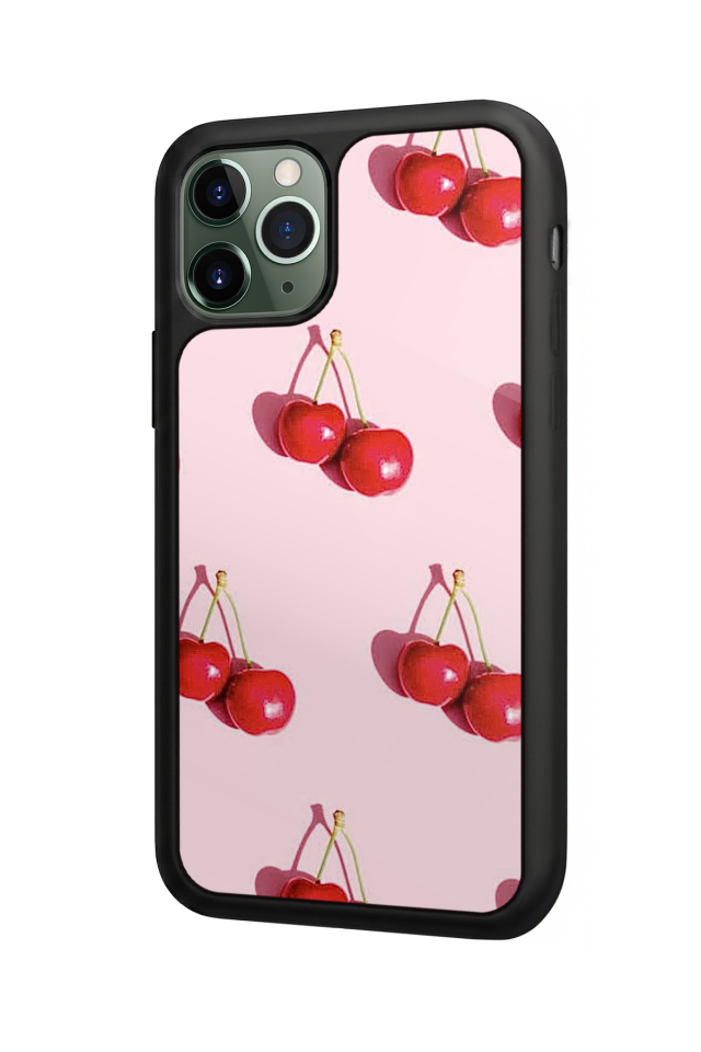 iPhone 11 Pro Uyumlu Kiraz Tasarımlı Glossy Premium Kılıf