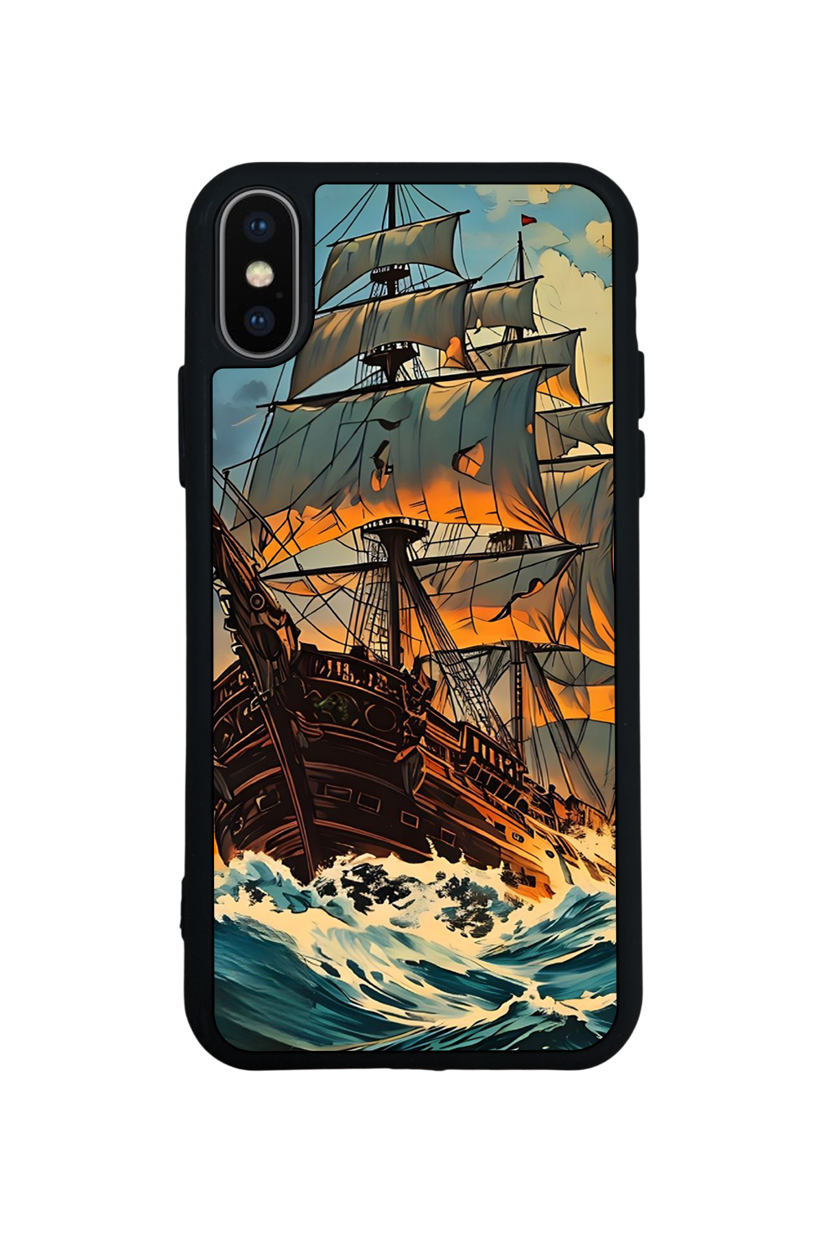 iPhone X/ XS Uyumlu Korsan Tasarımlı Glossy Premium Kılıf