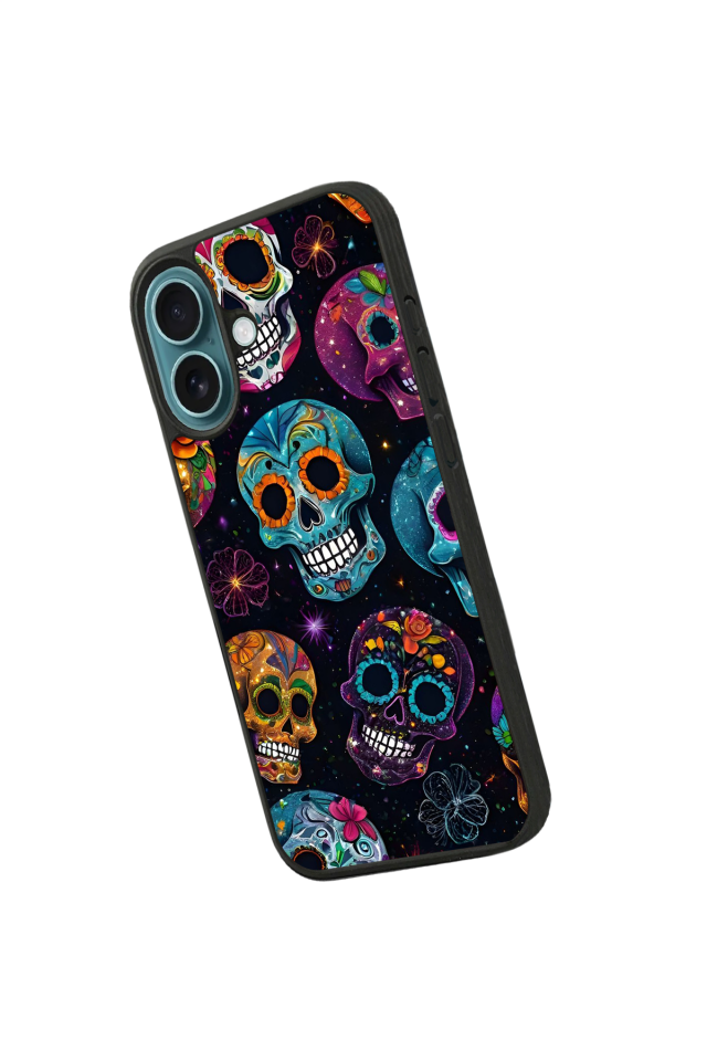 iPhone 16 Uyumlu KuruKafa Tasarımlı Glossy Premium Kılıf