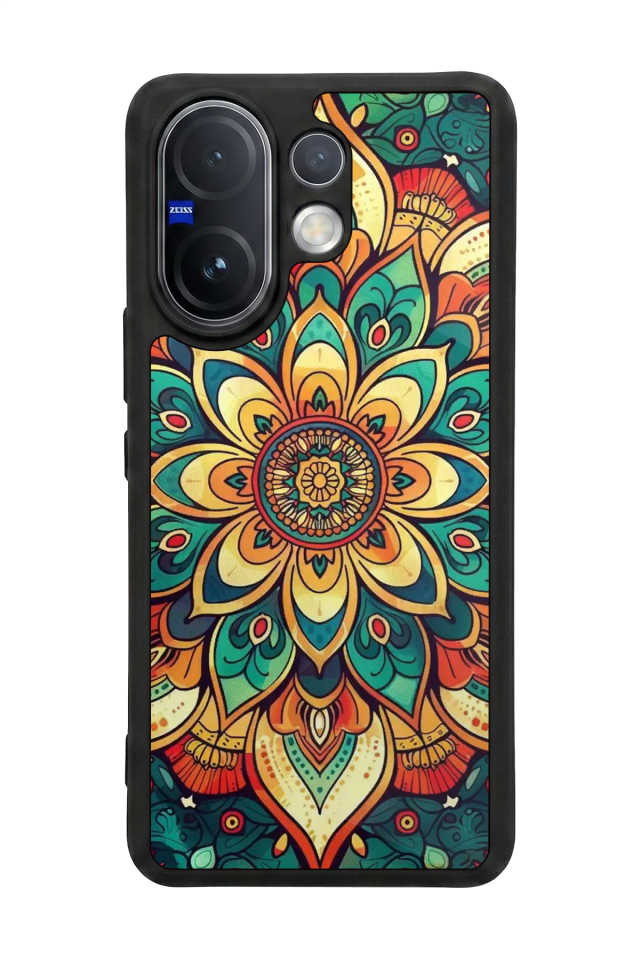 Vivo V60 Uyumlu Mandala Tasarımlı Glossy Premium Kılıf